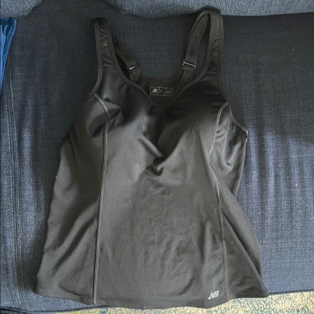 New Balance Black Athletic Tank with built in underwire bra 40C